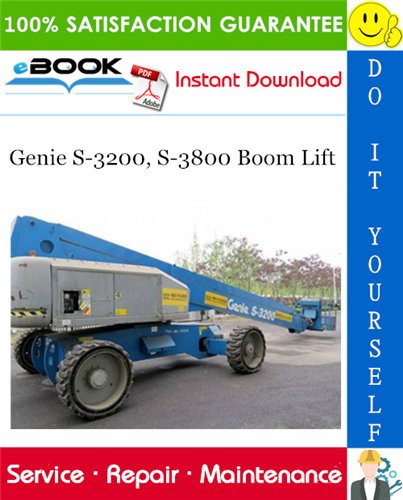 Genie S-3200, S-3800 Boom Lift Service Repair Manual