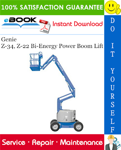 Genie Z-34, Z-22 Bi-Energy Power Boom Lift Service Repair Manual (before serial number 4800)