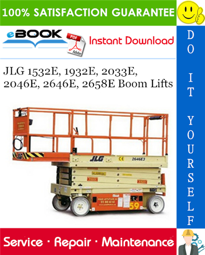 JLG 1532E, 1932E, 2033E, 2046E, 2646E, 2658E Boom Lifts Service Repair Manual (P/N - 3120846)