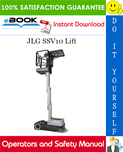 JLG SSV10 Lift Operators and Safety Manual (P/N - 3121186)