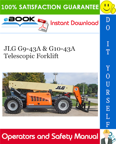 JLG G9-43A & G10-43A Telescopic Forklift Operation & Safety Manual (P/N - 31200150)
