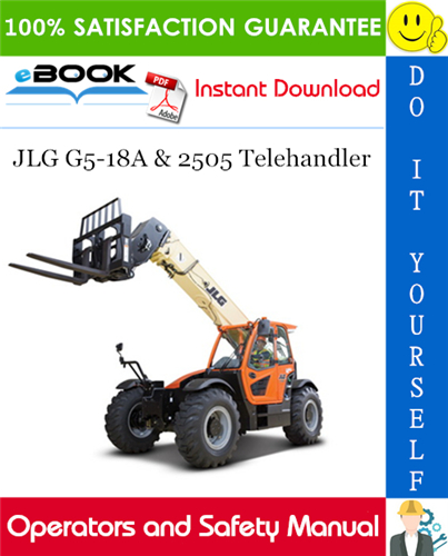 JLG G5-18A & 2505 Telehandler Operation and Safety Manual (P/N - 31200359)