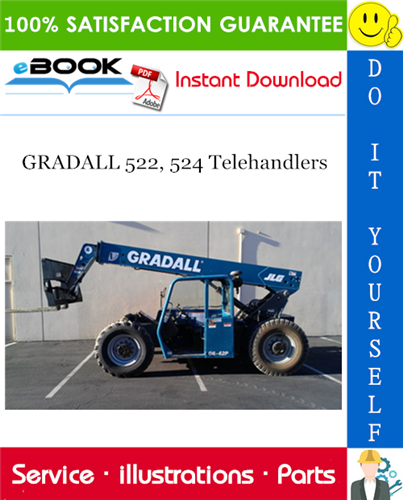 GRADALL 522, 524 Telehandlers Illustrated Parts Manual (P/N - 9108-4020)