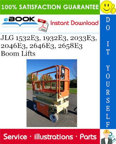 JLG 1532E3, 1932E3, 2033E3, 2046E3, 2646E3, 2658E3 Boom Lifts Illustrated Parts Manual (P/N - 3121846)