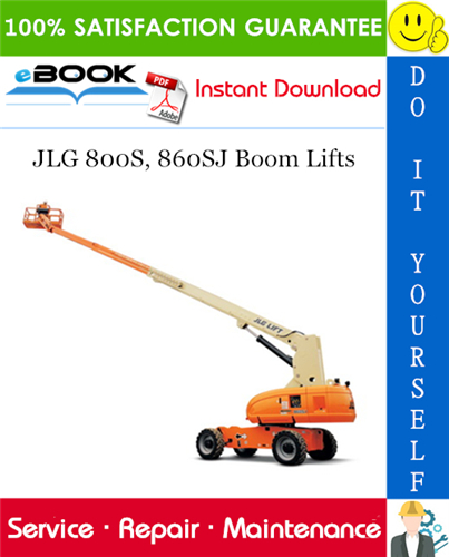 JLG 800S, 860SJ Boom Lifts Service Repair Manual (P/N - 3121139)