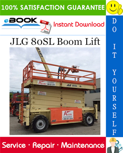 JLG 80SL Boom Lift Service Repair Manual (P/N - 3121325)