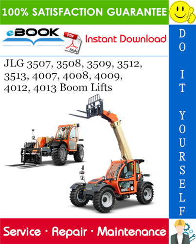 JLG 3507, 3508, 3509, 3512, 3513, 4007, 4008, 4009, 4012, 4013 Boom Lifts Service Repair Manual (P/N - 3121852)