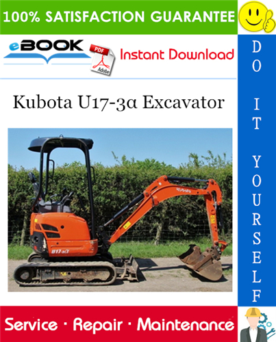 Kubota U17-3α Excavator Service Repair Manual