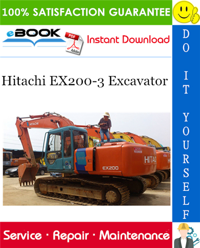Hitachi EX200-3 Excavator Service Repair Manual + Circuit Diagram