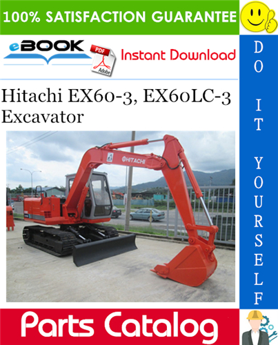 Hitachi EX60-3, EX60LC-3 Excavator Parts Catalog Manual