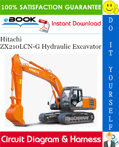 Hitachi ZX210LCN-G Hydraulic Excavator Circuit Diagram & Harness