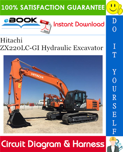 Hitachi ZX220LC-GI Hydraulic Excavator Circuit Diagram & Harness