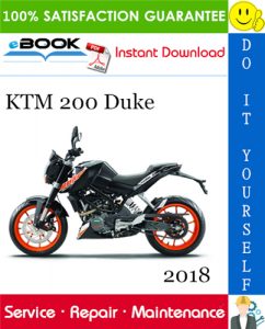 2018 KTM 200 Duke Motorcycle Service Repair Manual