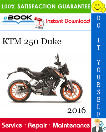 2016 KTM 250 Duke Motorcycle Service Repair Manual