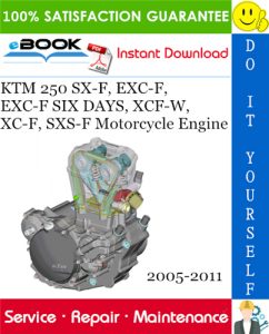 KTM 250 SX-F, EXC-F, EXC-F SIX DAYS, XCF-W, XC-F, SXS-F Motorcycle Engine Service Repair Manual