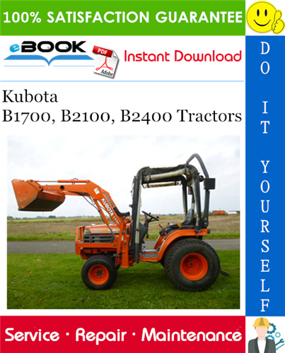 Kubota B1700, B2100, B2400 Tractors Service Repair Manual