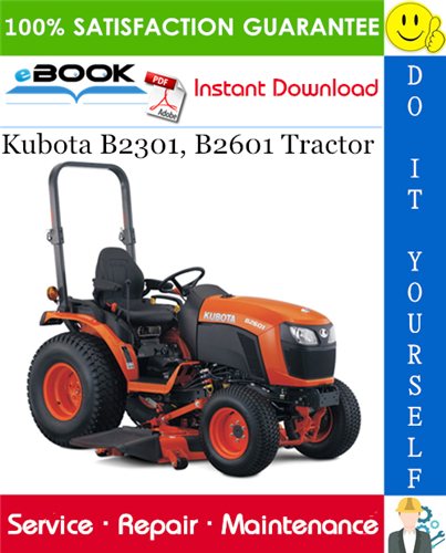 Kubota B2301, B2601 Tractor Service Repair Manual