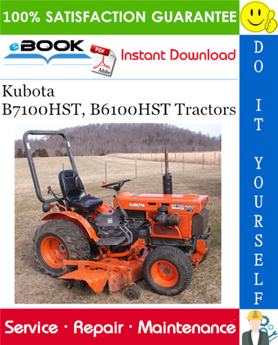Kubota B7100HST, B6100HST Tractors Service Repair Manual