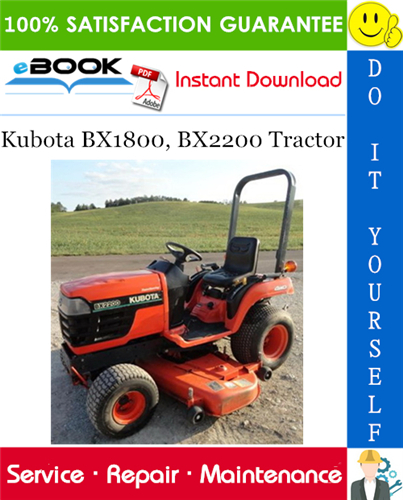 Kubota BX1800, BX2200 Tractor Service Repair Manual
