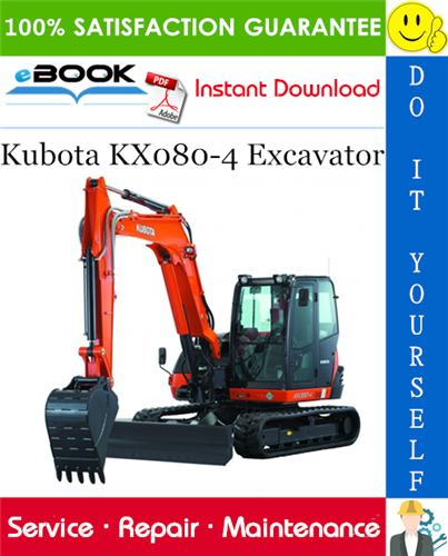 Kubota KX080-4 Excavator Service Repair Manual