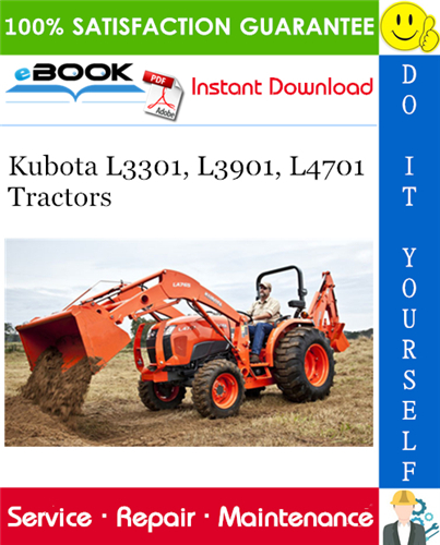 Kubota L3301, L3901, L4701 Tractors Service Repair Manual