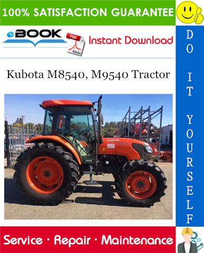 Kubota M8540, M9540 Tractor Service Repair Manual