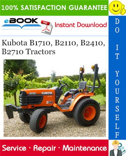 Kubota B1710, B2110, B2410, B2710 Tractors Service Repair Manual