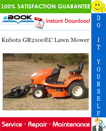 Kubota GR2100EC Lawn Mower Service Repair Manual
