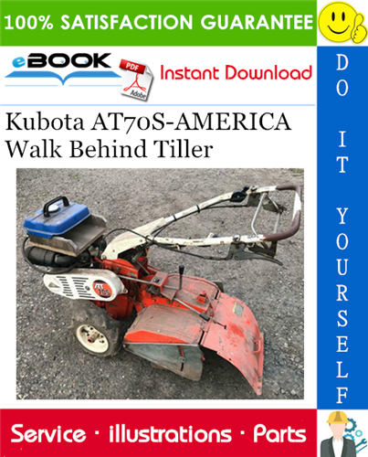 Kubota AT70S-AMERICA Walk Behind Tiller Parts Manual