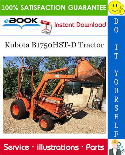 Kubota B1750HST-D Tractor Parts Manual