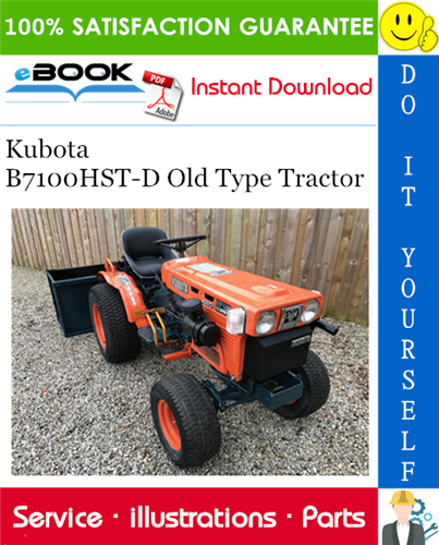 Kubota B7100HST-D Old Type Tractor Parts Manual