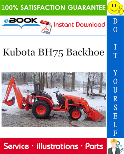 Kubota BH75 Backhoe Parts Manual