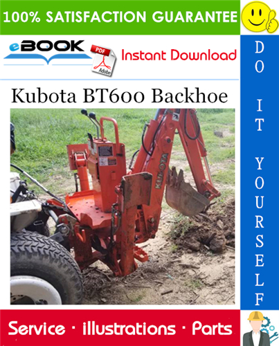 Kubota BT600 Backhoe Parts Manual
