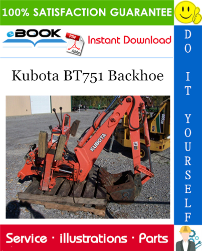 Kubota BT751 Backhoe Parts Manual