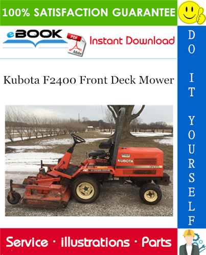 Kubota F2400 Front Deck Mower Parts Manual Pdf Download