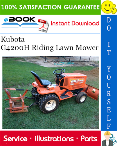 Kubota G4200H Riding Lawn Mower Parts Manual
