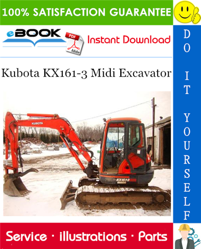 Kubota KX161-3 Midi Excavator Parts Manual