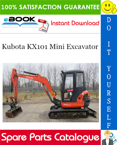 Kubota KX101 Mini Excavator Spare Parts Catalog
