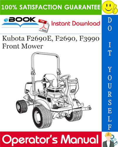 Kubota F2690E, F2690, F3990 Front Mower Operator's Manual