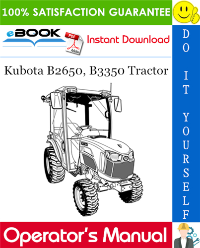 Kubota B2650, B3350 Tractor Operator's Manual