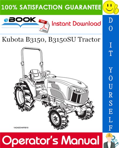 Kubota B3150, B3150SU Tractor Operator's Manual