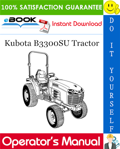 Kubota B3300SU Tractor Operator's Manual