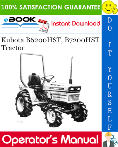 Kubota B6200HST, B7200HST Tractor Operator's Manual