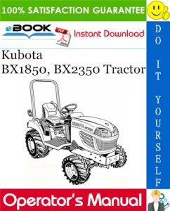 Kubota BX1850, BX2350 Tractor Operator's Manual