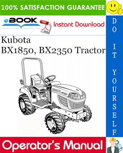 Kubota BX1850, BX2350 Tractor Operator's Manual