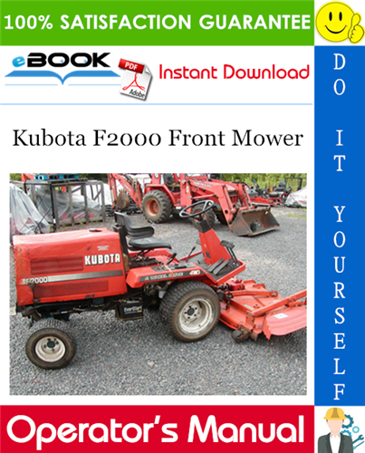 Kubota F2000 Front Mower Operator's Manual
