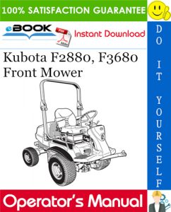 Kubota F2880, F3680 Front Mower Operator's Manual