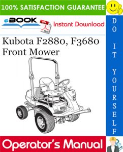 Kubota F2880, F3680 Front Mower Operator's Manual