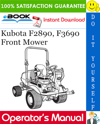 Kubota F2890, F3690 Front Mower Operator's Manual