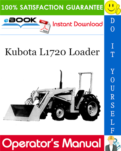Kubota L1720 Loader Operator's Manual